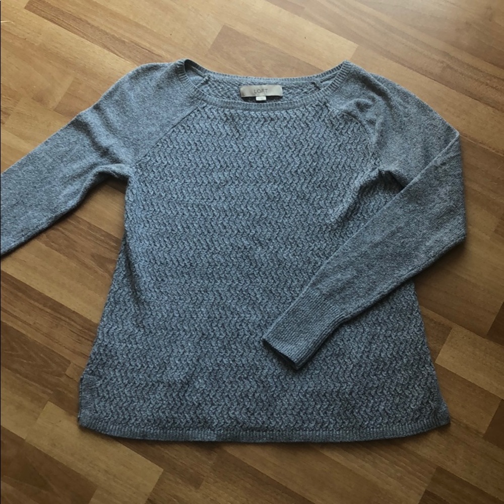 LOFT Grey Knit Sweater